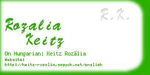 rozalia keitz business card